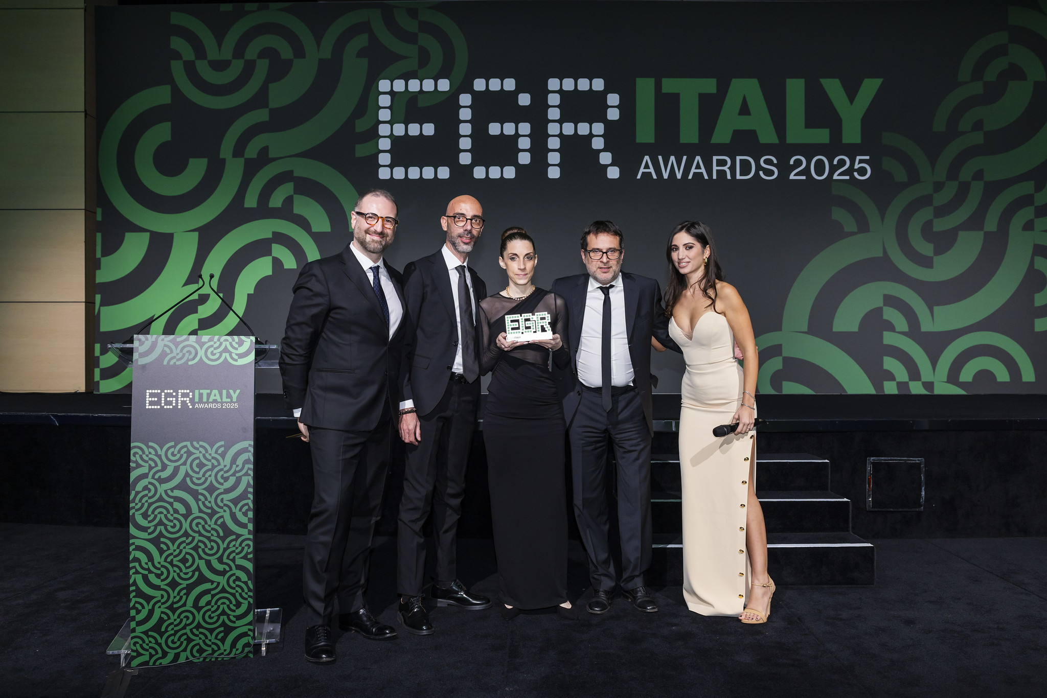 evoke celebrates a win at the EGR Italy Awards 2025